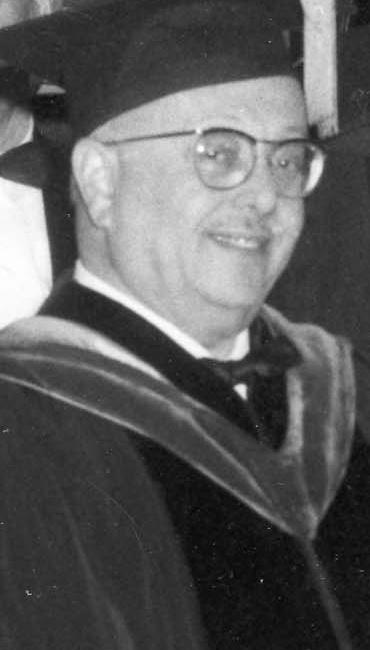 Portrait of Rabbi Joseph H. Lookstein, cropped from the group photograph.